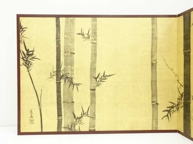 道具 ] - 道具 大塚巧藝社製 尾形光琳 竹梅図 印刷工芸屏風 95/200（箱